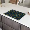 Bliksemschichten - Oranje - Dinosaurussen Inductie beschermer vinyl 3mm klein -sfeer8