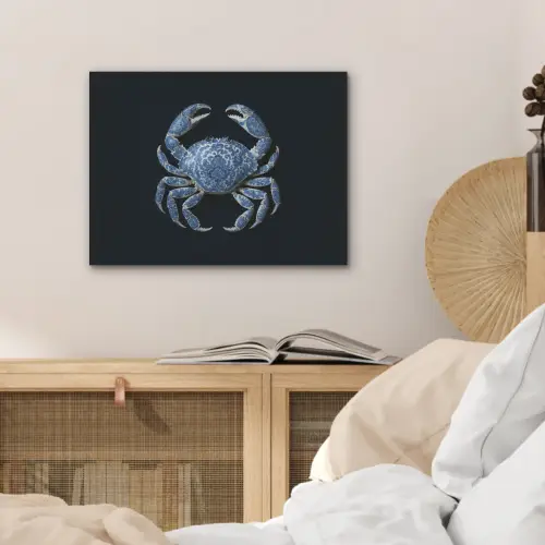 Krab - Delfts blauw - Dieren PET vilt klein -sfeer3