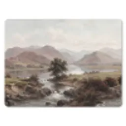 Berglandschap - Meer - Bergen - Vallei - Klassiek muismat rubber klein -3d