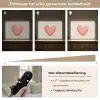 Rood - Hart - Beige Light Box met batterij (Wandlamp kind) middel -USP_dimbaarNL