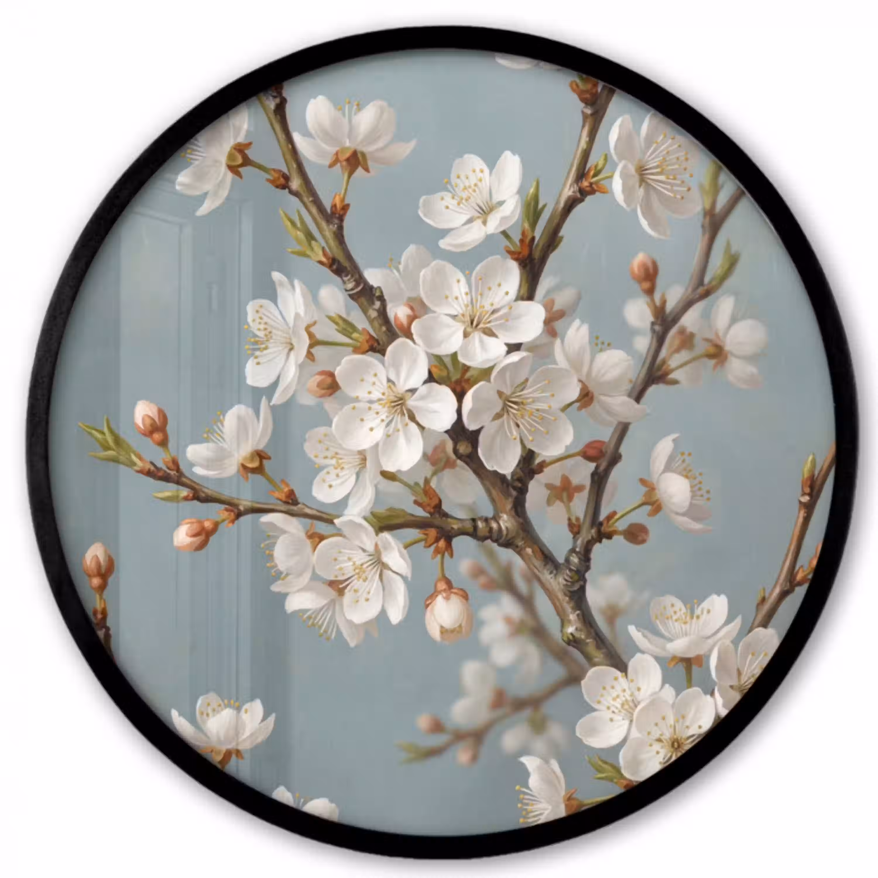 Botanisch - Stilleven - Blauw Fotolijst rond zonder passe partout klein -3d