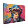 Graffiti - Chimpansee - Aap - Bril - Kleurrijk canvas 2cm klein -z3d