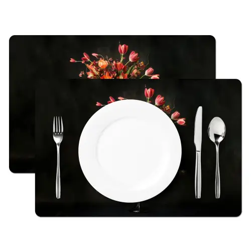 Sierlijk - Boeket - Vaas Placemat vinyl groot -zzsfeer2_Kitchenyeah-website