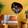 Champagne - Luxe - Oesters Wandcirkel Organisch Plexiglas middel -sfeer4