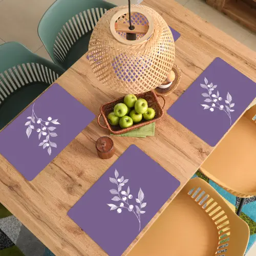 Tak - Sierlijk - Bladeren - Minimalistisch Placemat vinyl groot -zzsfeer5_Kitchenyeah-website