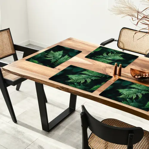 Varenblad - Groen - Structuur - Wazig Placemat vinyl groot -zzsfeer4_Kitchenyeah-website