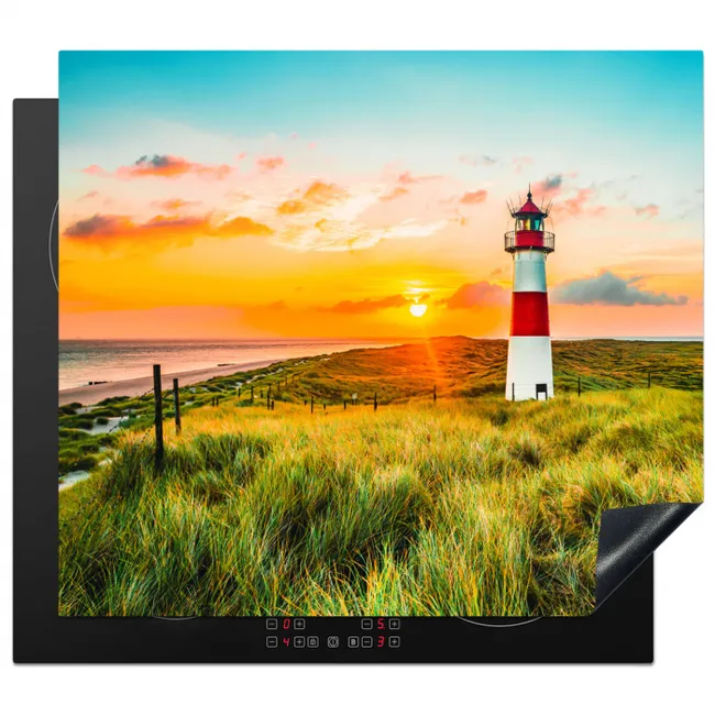 Inductiebeschermer - Vuurtoren - Natuur - Zon - Landschap - Gras - Strand - Zee