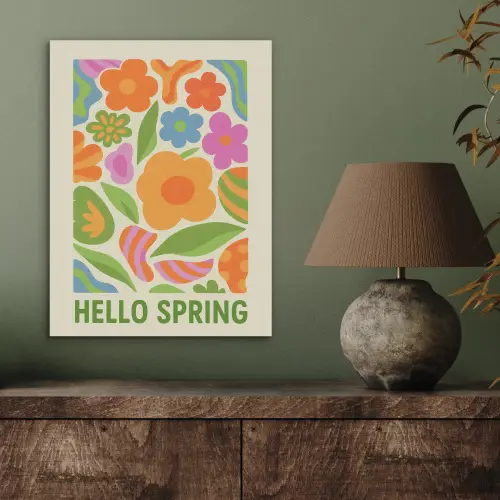 Illustratie - Bloemen - Quote - Kleurrijk PET vilt klein -sfeer2