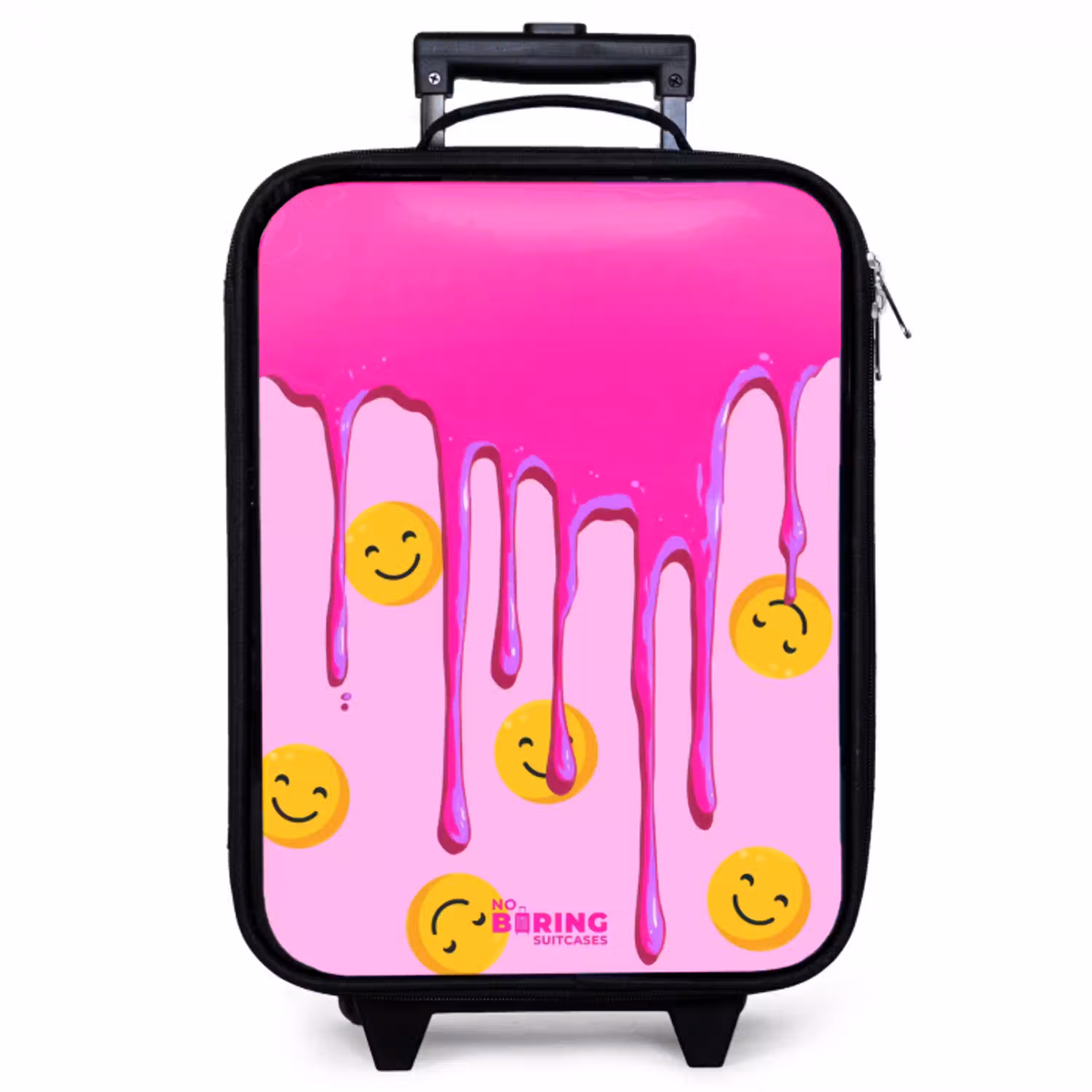 Verf - Smiley - Roze Kinderkoffer - Zwart klein -zzz_website3d
