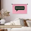 Roze - Tekstwolk - Groen - BLAH BLAH BLAH Wandkleed katoen klein -sfeer1