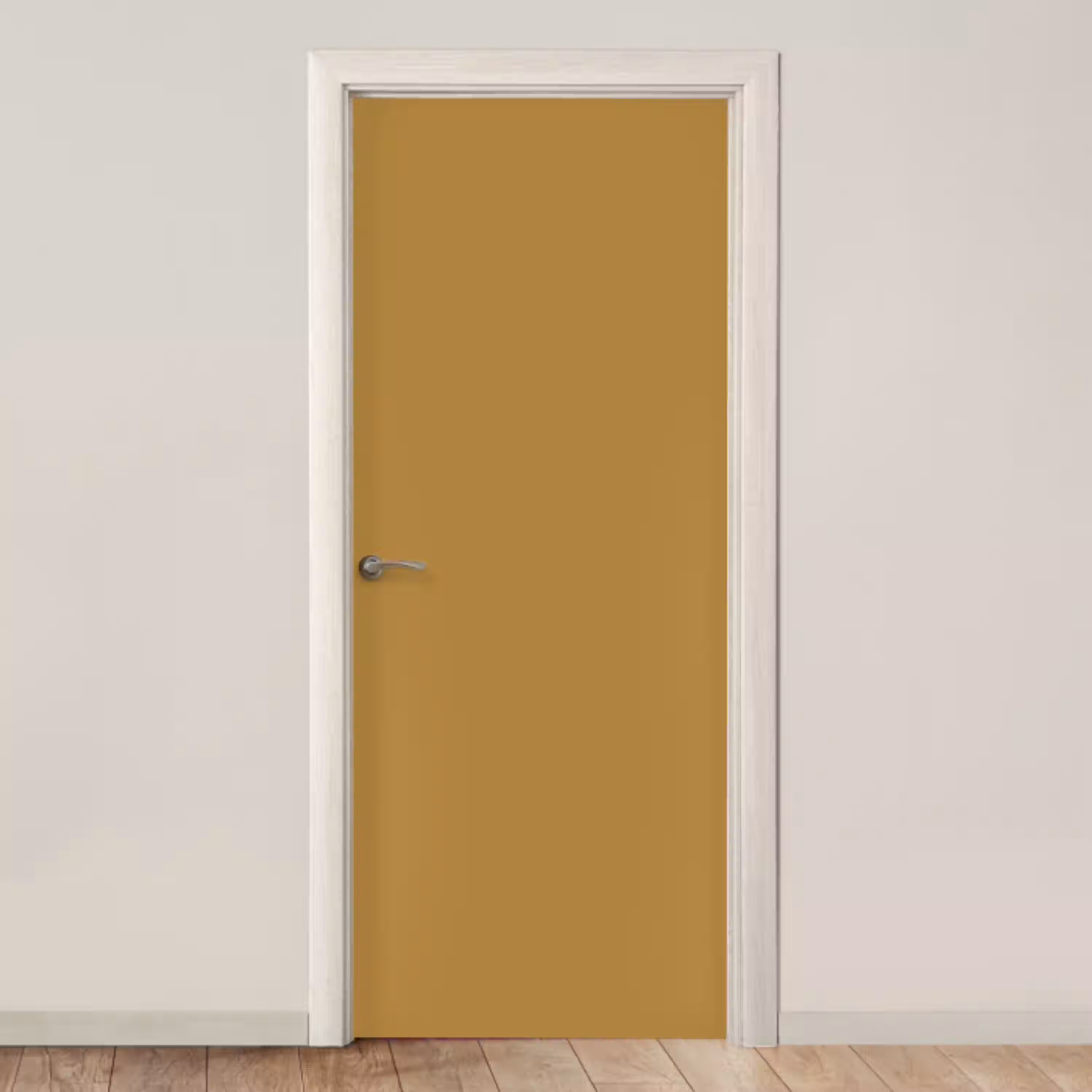 Rhythmic - Ochre - Geel deurposter klein 289 -3d_beige