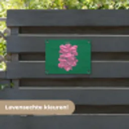 Abstract - Pink - Lijnen - Groen tuinposter los doek klein -sfeer3