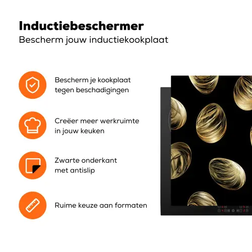 Eieren - Goud - Patroon Inductie beschermer vinyl 3mm klein -zzzzzzz-td-ups