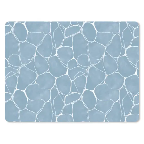 Organisch - Patroon - Blauw muismat rubber klein 262 -3d
