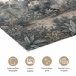 Tropisch - Landschap - Illustratie poster papier klein -closeup_NL