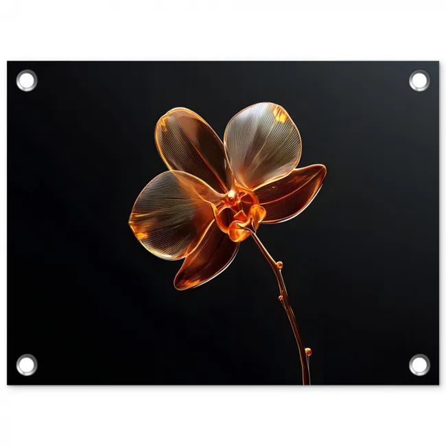 Orchidee - Doorzichtig - Bloem tuinposter los doek klein -3d