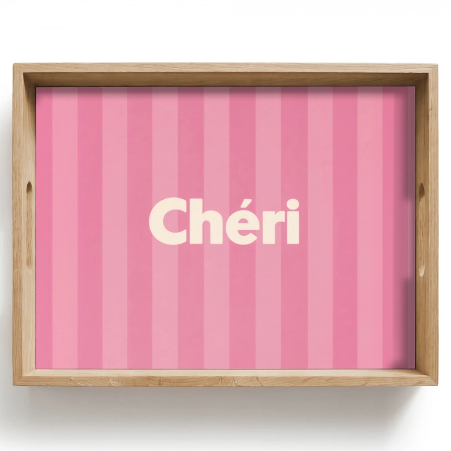 Gestreept - Roze - Chéri Dienblad Rechthoek middel -z3d_shopping