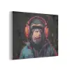 Graffiti - Chimpansee - Koptelefoon - Aap PET vilt klein -3d