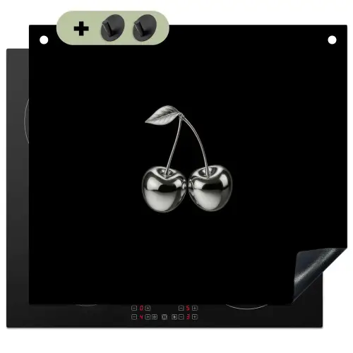 Kers - Luxueus - Metallic Inductie beschemer met haakjes middel -3d