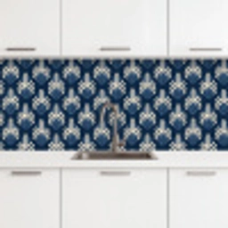 Modern - Patroon - Blauw keuken achterwand 2 middel 871 -3d