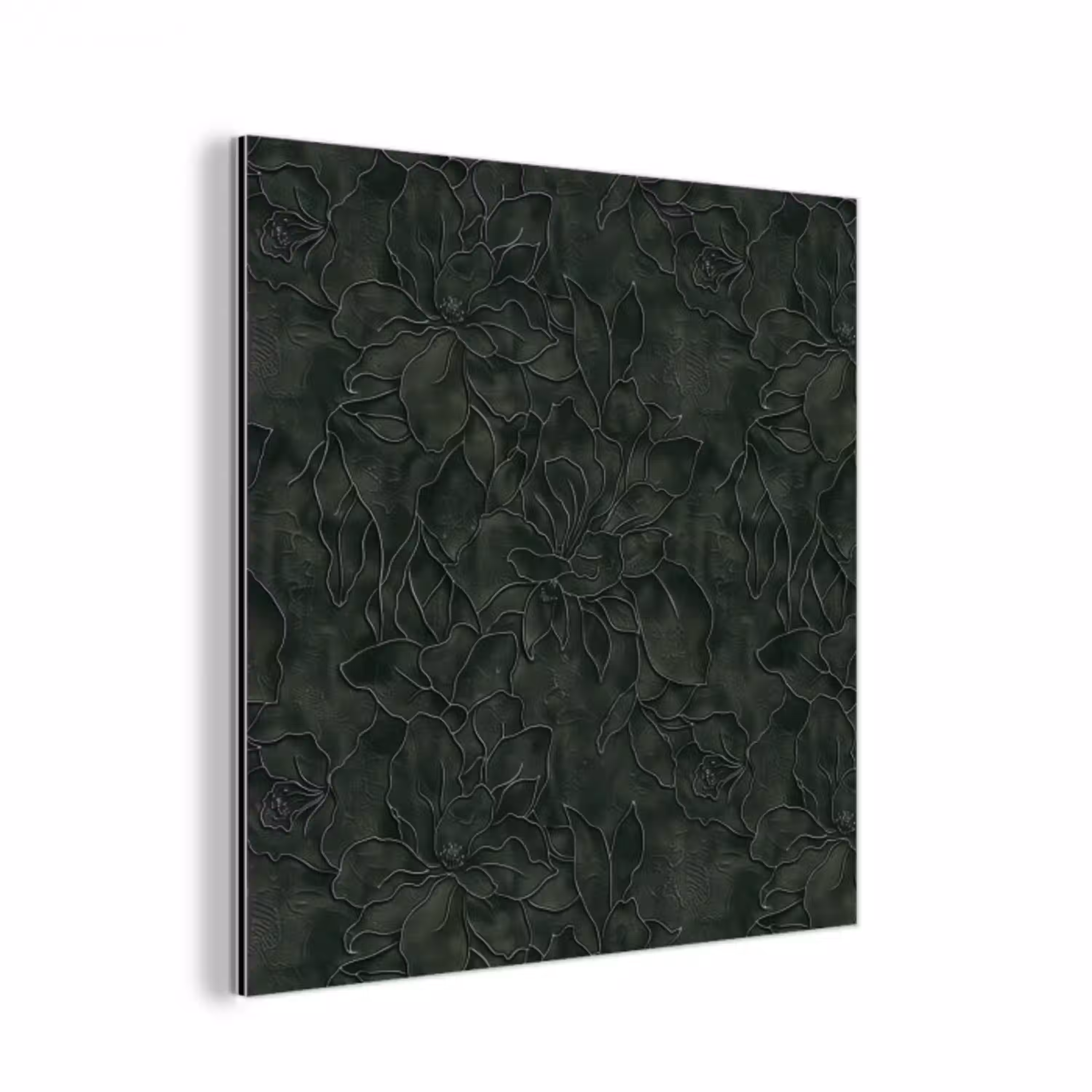 Bloemen - Lijnen - Groen aluminium wit klein 46 -3d
