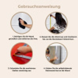 Portret - Vlinder - Kleurrijk keuken achterwand 2 middel -gebruiksaanwijzing_DE