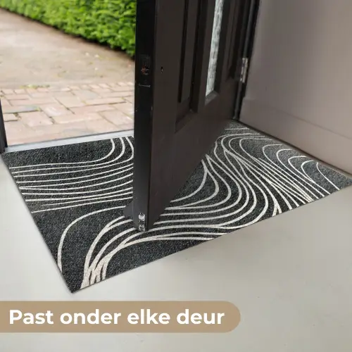 Lijnen - Patroon - Abstract - Wit Deurmat klein -USP_NL