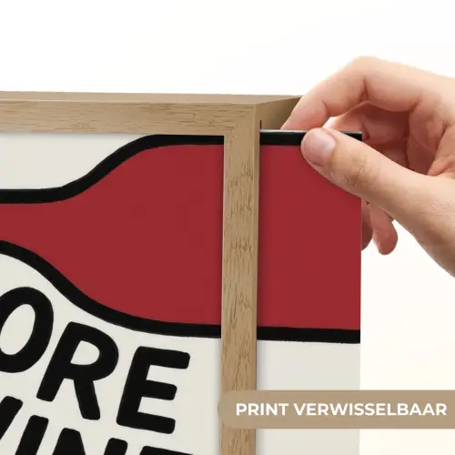 Wijnfles - Quote - Rood - Glas Light Box met batterij (Wandlamp) middel -USP_websiteprintNL