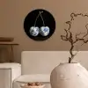 Kersen - Delfts blauw - Fruit Wandcirkel kunststof plaat 5mm dik klein -sfeer1