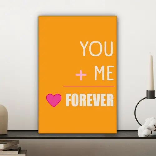 Oranje - Love - Valentijn canvas 2cm klein -sfeer6