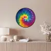 Regenboogkleuren - Spiraal - Kleurrijk Fotolijst rond zonder passe partout klein -sfeer3