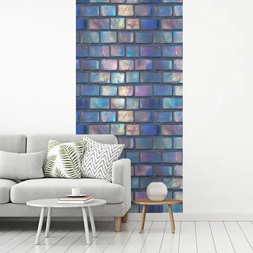 Metallic - Bakstenen - Glans - Kleuren fotobehang vinyl groot 64 -woonkamer
