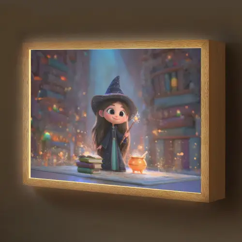 Tovenares - Magie - Toverstaf - Sterren Light Box met batterij (Wandlamp kind) middel -z3d_website