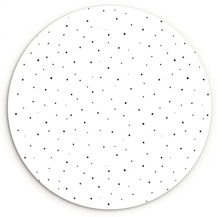 Spikkels - Zwart - Wit Wandcirkel plexiglas klein 852 -3d