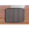Verticale strepen - Groen - Roze laptophoes neopreen klein 279 -tafel
