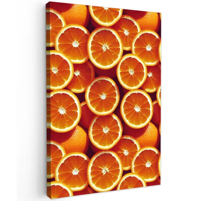 Sinaasappels - Oranje - Gesneden Tuinposter op houten frame 2 cm dik klein 841 -3d