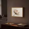 Bloem - Beige - Crème Light Box met batterij (Wandlamp) middel -sfeer1