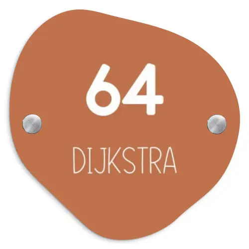 Terracotta - Modern Naambord Organisch middel -3d