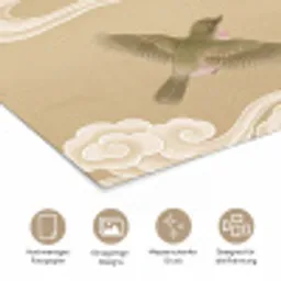 Vogels - Vliegen - Beige poster papier klein -tcloseup_DE