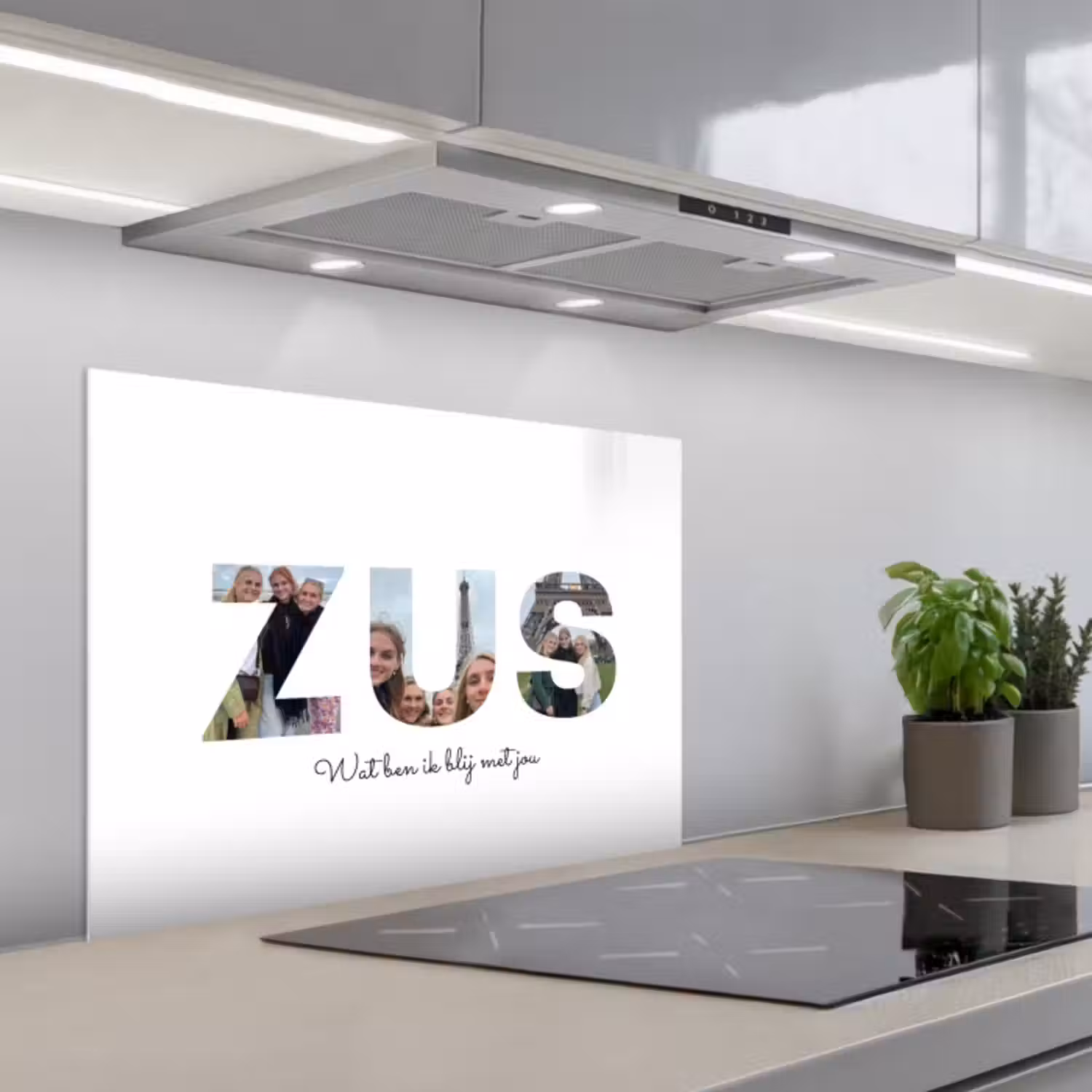 Gepersonaliseerd spatscherm - Zus - Lettercollage