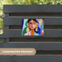 Portret - Vrouw - Modern tuinposter los doek klein -sfeer3