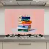 Boeken - Stapel - Kleurrijk keuken achterwand spatscherm klein -3d_website