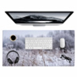 Schermbloem - Rijp - Kristallen - Winter - Delicaat Muismat XXL klein -3d