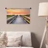 Zonsonderang - Zee - Pad - Gras - Duin - Vogels Wandkleed katoen klein -sfeer4