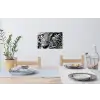 Luipaard - Zwart - Wit - Oog Muursticker klein -eettafel