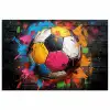 Graffiti - Voetbal - Muur - Street art - Sport poster papier klein -3d