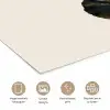 Zwarte kolibrie - Bloem - Gouden cirkel poster papier klein -closeup_NL