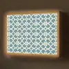 Patroon - Symmetrisch - Blauw Light Box met batterij (Wandlamp) middel 907 -z3d_website