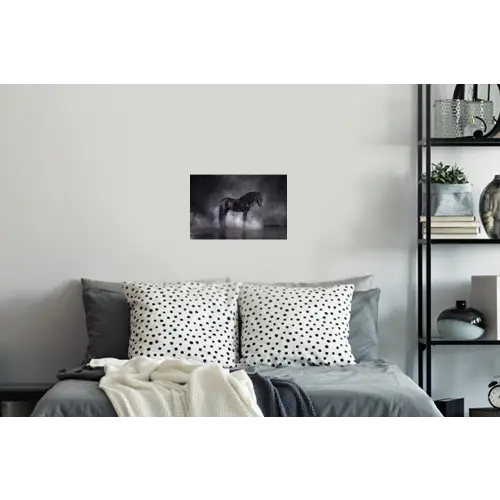 Paard - Magisch - Zwart Muursticker klein -slaapkamer
