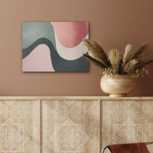 Abstract - Golven - Sierlijk - Roze PET vilt klein -sfeer4